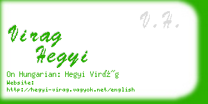 virag hegyi business card